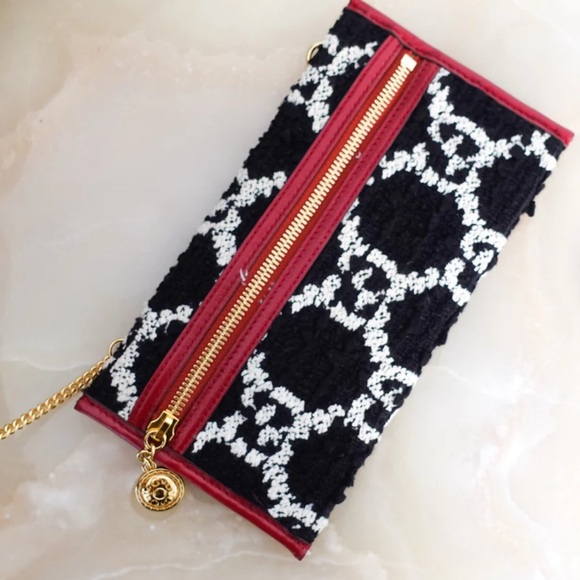 LIMITED EDITION GUCCI Monogram Tweed Clutch - Picture 3 of 8